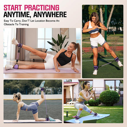 Ankle Resistance Bands with Cuffs for Glute and Leg Workout Training
