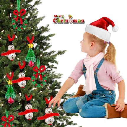 40 PCS Christmas Ornament Kits Beaded DIY Crafts for Kids Holiday Decorations