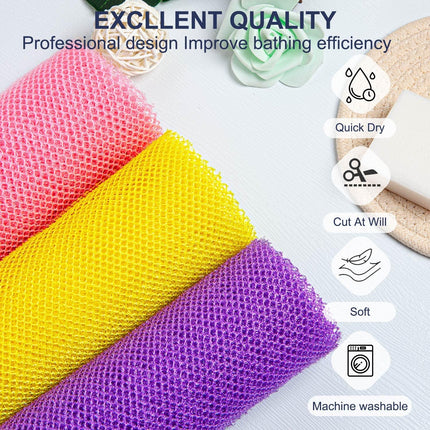 African Exfoliating Net Sponge – Long Bath Wash Rag, Body Scrubber