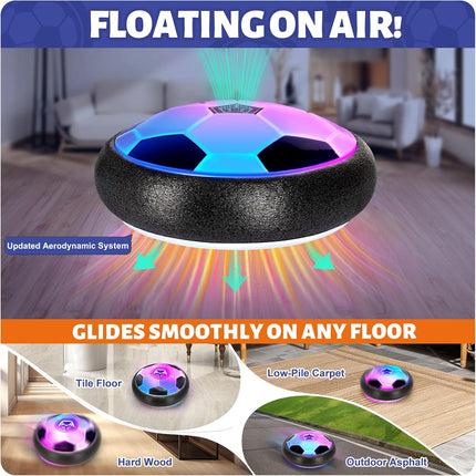 2 Pack Hover Soccer Ball LED Indoor Sports Toy Gifts for Kids Ages 5+