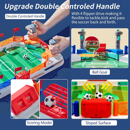 Mini Foosball Table Soccer Game for Kids, Indoor Family Playroom Party Toy