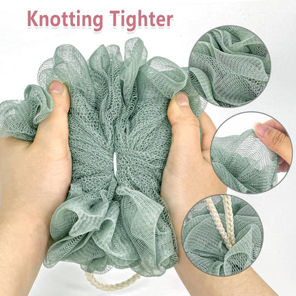 4 Pack Shower Loofah Bath Sponge 60g Exfoliating Mesh Pouf Body Scrubber