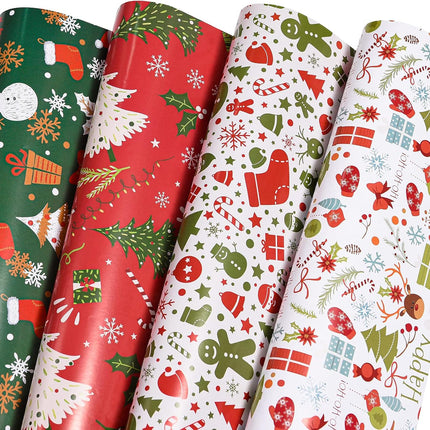 Christmas Wrapping Paper – Folded Gift Wrap for Kids, Boys, Girls, Men & Women