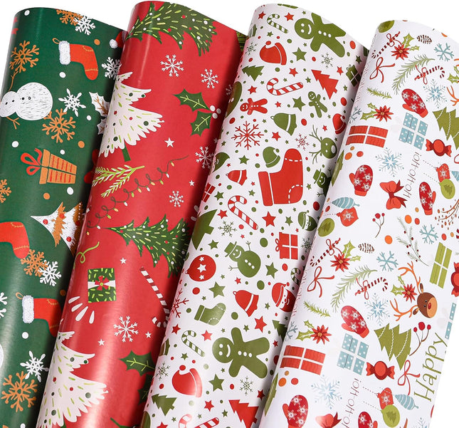 Christmas Wrapping Paper – Folded Gift Wrap for Kids, Boys, Girls, Men & Women