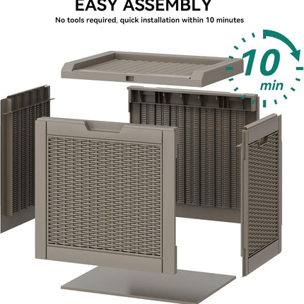 32-Gallon Outdoor Resin Storage Box – Lockable & Weather-Resistant