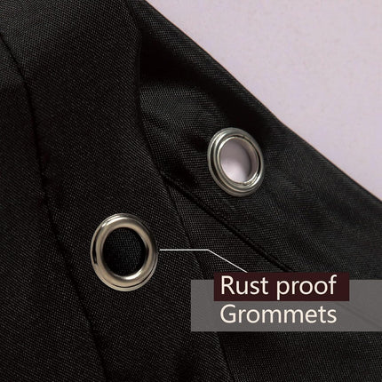 Black Shower Curtain Liner 4G PEVA Waterproof 72x72, 3 Magnetic Weights, Grommets