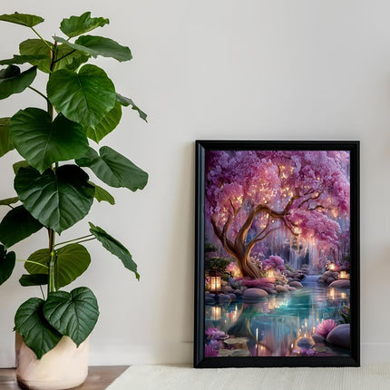 Glowing Dream Forest Diamond Painting Kit, 11.8x15.8in 5D Full Drill Round Art