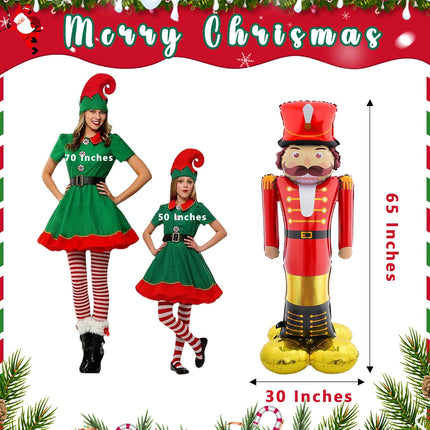Christmas Nutcracker Balloon 65" – Indoor Life-Sized 3D Party Decoration