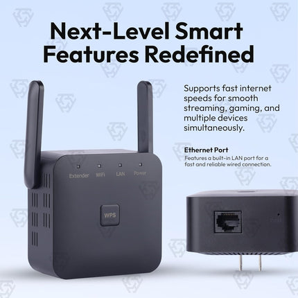 2026 WiFi Extender Signal Booster, Covers 10000 Sq.ft, 80 Devices Support