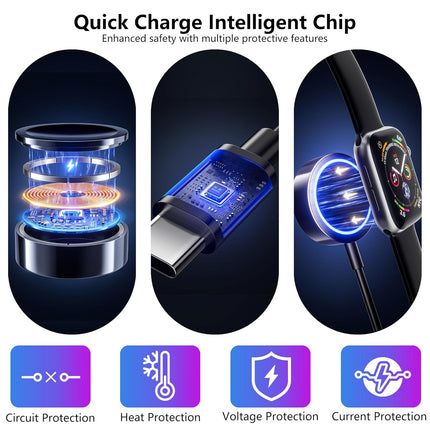5-in-2 Multi Charging Cable – USB A/C to Lightning, Type-C, Micro & Wireless