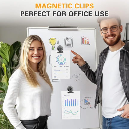 12 Pack Magnetic Clips, Strong Fridge Magnets, Whiteboard Clips for Home Office