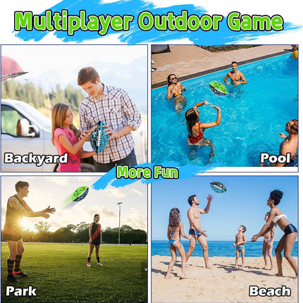 2 Pack Pool Football Water Football Set with Pump Net Bag Beach Ball Kids 8+