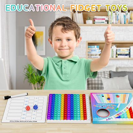 Multiplication Chart Pop It, 12x12 Times Table Math Game for Kids Learning