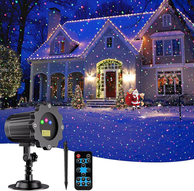 Laser Christmas Projector Lights – Outdoor Waterproof Star Show w/ Remote