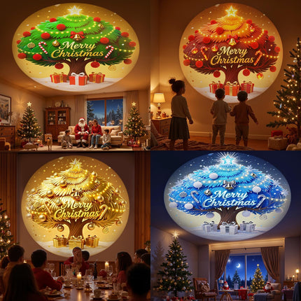 Christmas Projector Light – Indoor Night Light with 4 Slides USB Powered