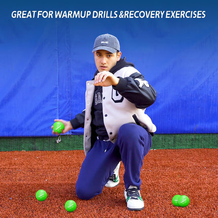 16oz Weighted Baseball Training Set 6 Pack for Hitting and Pitching with Carry Bag