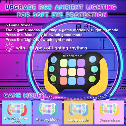 Fast Push Button Game Electronic Brain Training Fidget Toy Ages 6 Plus