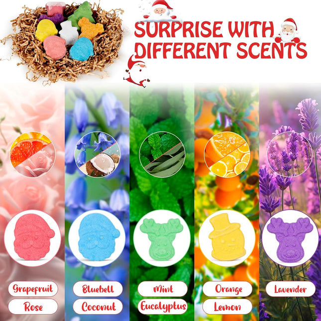 Mini Christmas Bath Bombs Gift Set 14PCS | Fun Holiday Fizzies for All Ages