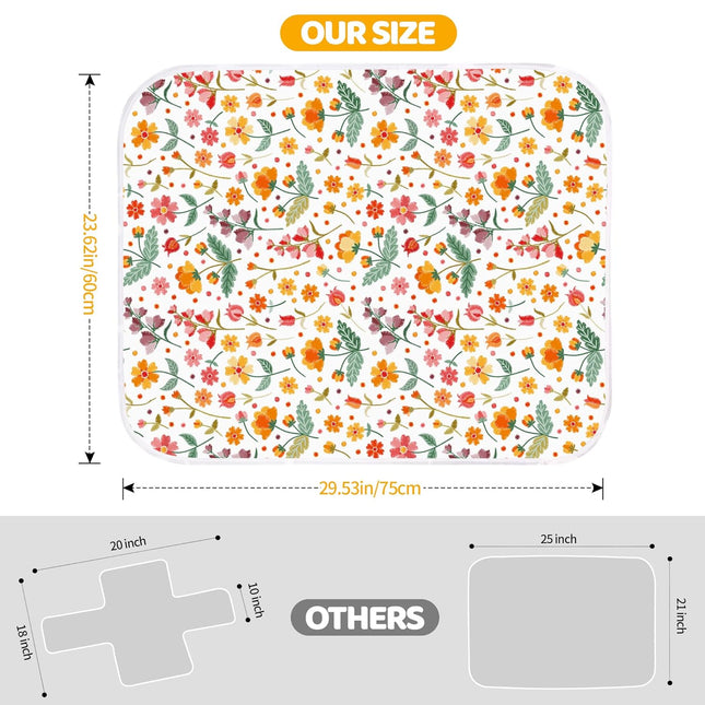 Baby Diaper Changing Pad – Foldable, 3-Layer Waterproof, 24"x30"
