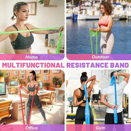 5 Pcs Resistance Bands Set for Yoga, Pilates and Strength Training Workouts