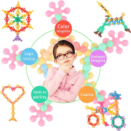 200-Piece STEM Building Blocks – Educational Interlocking Discs for Kids 3+
