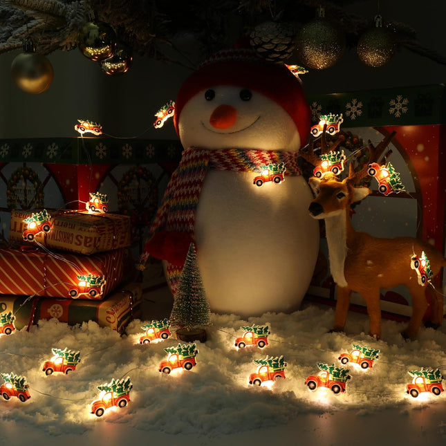 2 Pack 7ft Battery Operated Christmas Tree Lights – 20 LED Warm White