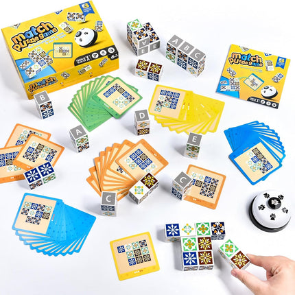 Wooden Match Puzzle Game – Pattern & Block Matching Toy for Kids & Adults