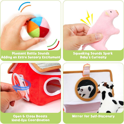 Montessori Sensory Farm Toy Set for Babies 6–12 Months – Soft & Musical