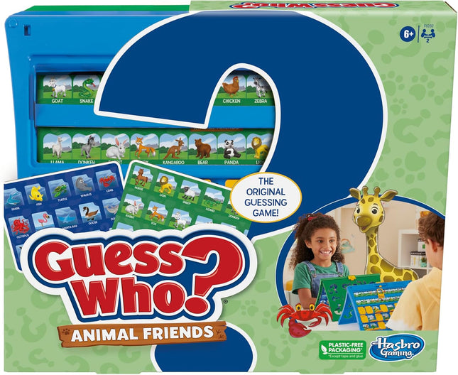 Animal Friends Guess Who Game, Board Game for Kids Ages 6+, 2 Players