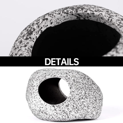 3 Piece Ceramic Aquarium Rock Cave Set Stackable Betta Fish Shrimp Hideout Decor