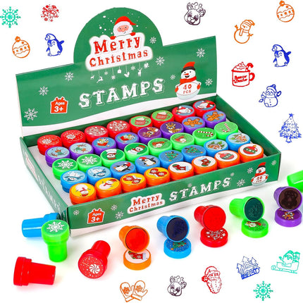 40-Piece Christmas Stamps for Kids – Fun Decorations & Goodie Bag Fillers