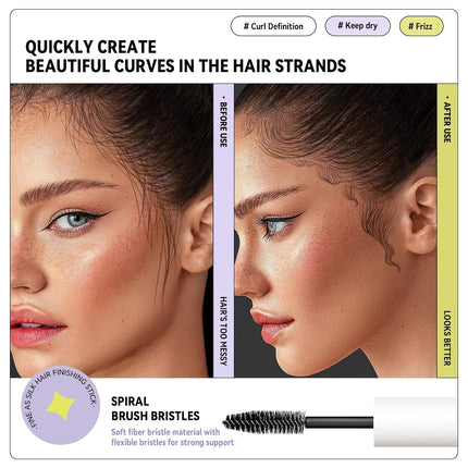 Double-Head Hair Finishing Stick: Tame Flyaways & Control Baby Hairs Effortlessly
