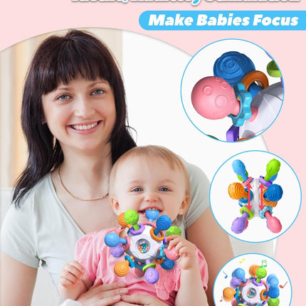 Baby Teething Toys – Montessori Sensory & Tummy Time Toys for 0–12 Months