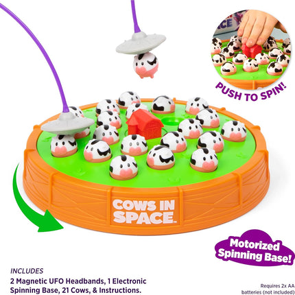 Cows in Space UFO Game 2 Player Family Fun Toy with Spinning Base