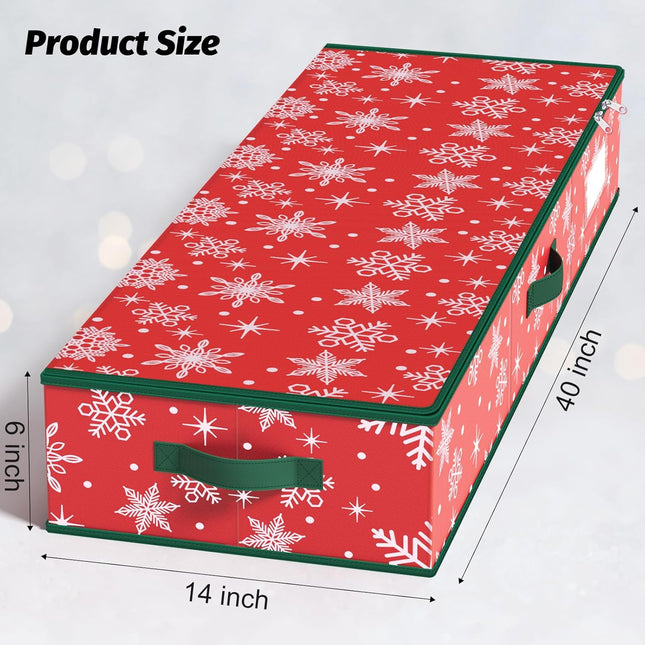 Christmas Wrapping Paper Organizer Box – Storage for Gift Wrap & Ornaments
