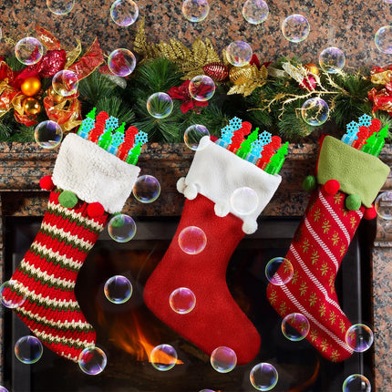 20PCS Christmas Bubble Wands – Toddler Party Favors, Non-Candy Stocking Fillers