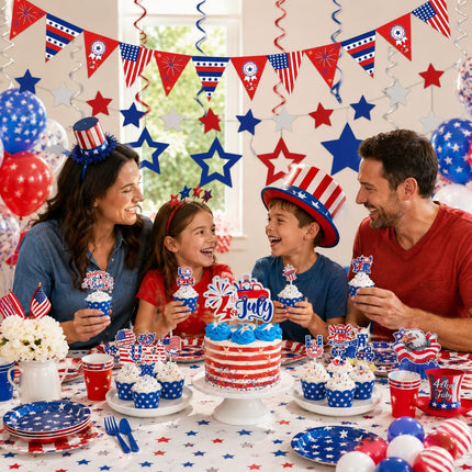 4th of July Decorations Set Patriotic Party Supplies Independence Day Decor