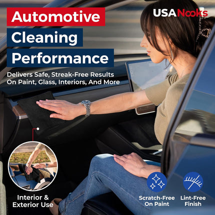 Premium 300GSM Microfiber Cleaning Cloth, Ultra Absorbent Car Towels