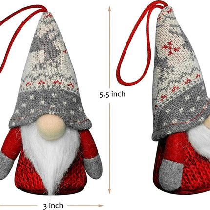 Christmas Gnome Ornaments with Lights Plush Tomte Elf 4 Pack Home Decorations