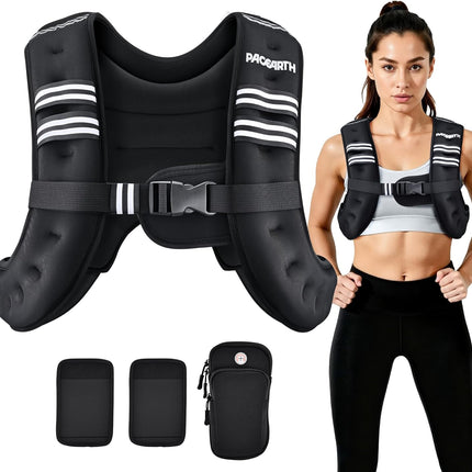 Weighted Vest with Reflective Stripe for Running Walking Strength Training Workout