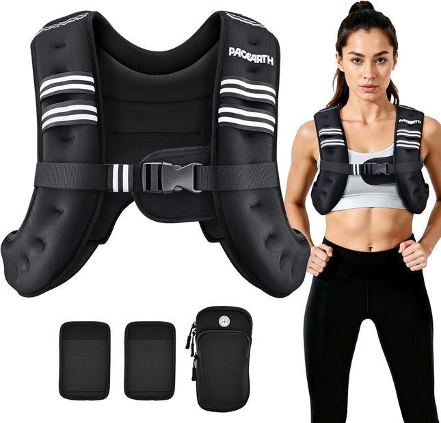 Weighted Vest with Reflective Stripe for Running Walking Strength Training Workout