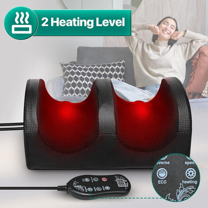 Foot Massager Machine with Rollers Open Design Pain Relief Relaxation