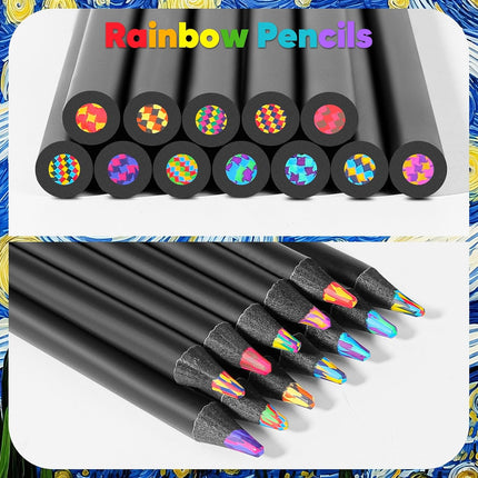 12 Rainbow Colored Pencils – Art Supplies & Gifts for Kids Ages 5-12