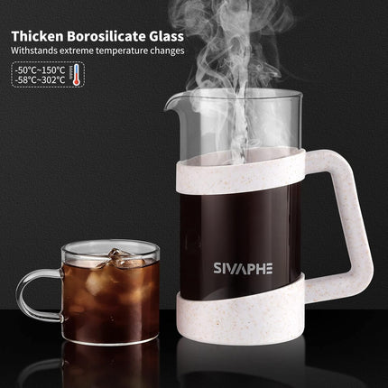 Small French Press Coffee Maker 12oz 0.35L with Stainless Steel Filter