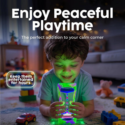 Glow in the Dark Liquid Motion Bubble Timer Sensory Fidget Toy for Desk Travel