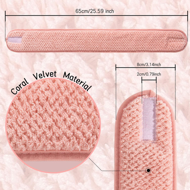 4-Pack Spa Facial Headbands – Soft Adjustable Hair Bands for Makeup & Face Washing