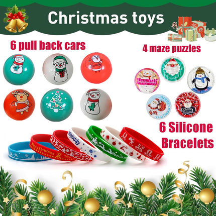 122-Piece Christmas Party Favors – Pop It Fidget Toys & Treasure Box Prizes for Kids