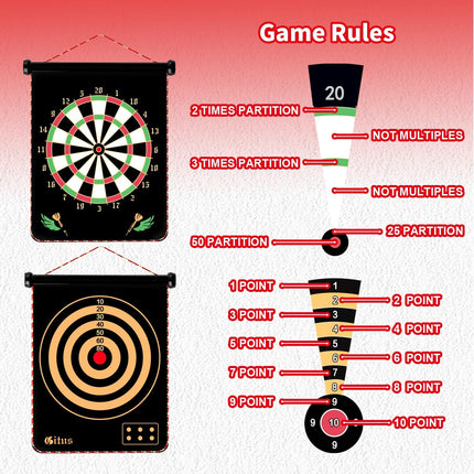 Magnetic Dart Board Game for Kids – 12 Darts, Indoor & Outdoor Fun Ages 8–13