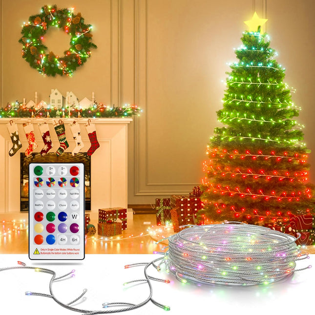 120 LED Battery Fairy Lights – 10Ft Multicolor Twinkle for Xmas & Party