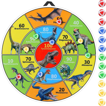 LED Dart Board Kids Game with 12 Sticky Balls Indoor Outdoor Party Toy